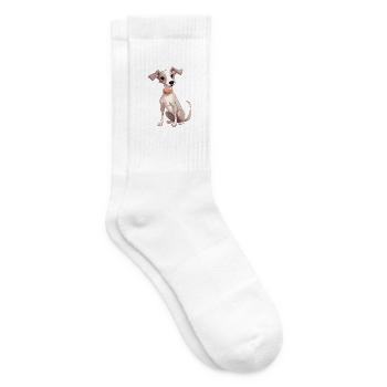 whippet hund niedlich glücklich kawaii cartoon clipart anim - Tennissocken - Weiß - Rechts
