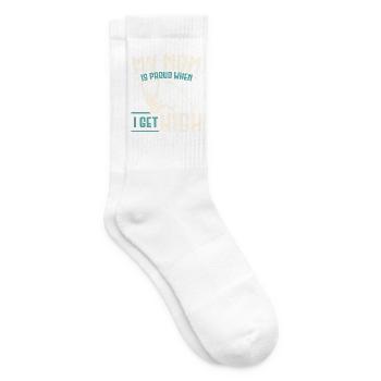 Meine Mutter ist stolz, wenn ich hoch komme Stabho - Tennissocken - Weiß - Rechts