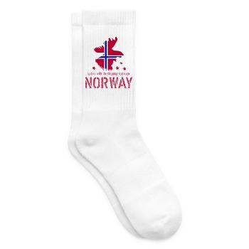 Norwegen Elch norge - Tennissocken - Weiß - Rechts