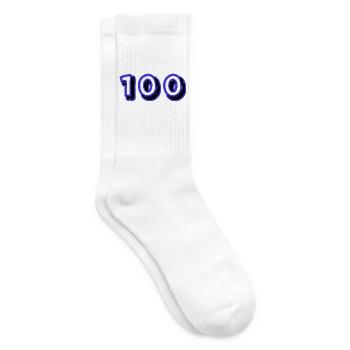 100. 100 JAHRE. 100-JÄHRIGES JUBILÄUM. 100. GEBURTSTAG - Tennissocken - Weiß - Rechts