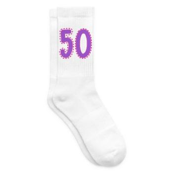 50. 50 YEARS. 50th ANNIVERSARY. 50TH ANNIVERSARY. - Tennis socks - white - Right