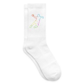 Handball bunt Handballspieler Jungen Handballer - Tennissocken - Weiß - Rechts