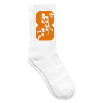 NUMBER 8 BASKETBALL 8TH BIRTHDAY - Tennis socks - white - Right