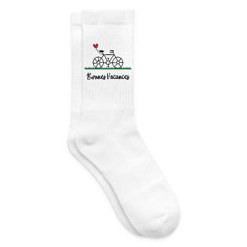 FAHRRAD. FEIERTAG. ES LEBE DIE FERIEN. FEIERTAG - Tennissocken - Weiß - Rechts