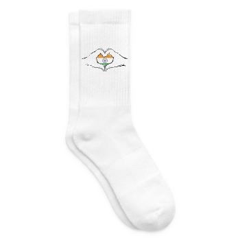 Indien Flagge Herzform used - Tennissocken - Weiß - Rechts