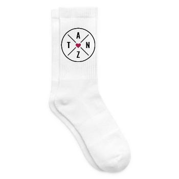 Tanzliebe Tanzen Herz Tanz Liebe Farben anpassbar - Tennissocken - Weiß - Rechts