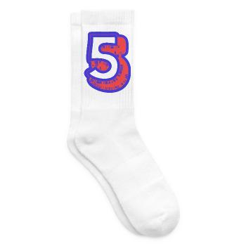 5. 5 JAHRE. 5. JAHRESTAG. 5-JÄHRIGES JUBILÄUM - Tennissocken - Weiß - Rechts
