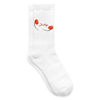 Zwillinge Mohn Klatschmohn Sternzeichen Zwillinge - Tennissocken - Weiß - Rechts