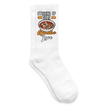 Gumbo-Liebhaber Foodie Louisiana Essen Cajun-Küche - Tennissocken - Weiß - Rechts