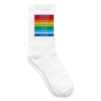 Tolerance Equality Inclusion Tolerance Pride Queer - Tennis socks - white - Right