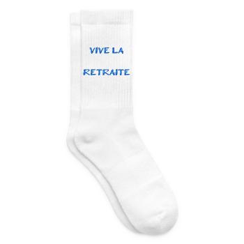 RUHESTAND. RUHESTAND. PENSIONIERT. RUHESTAND - Tennissocken - Weiß - Rechts