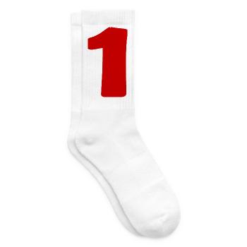 1. 1 JAHR. 1. JAHRESTAG. 1 JAHR GEBURTSTAG - Tennissocken - Weiß - Rechts