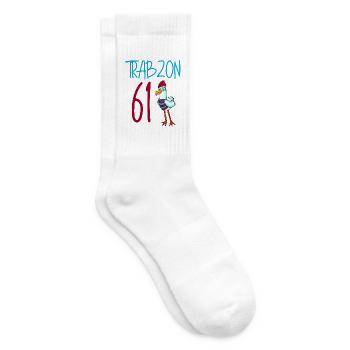 Trabzon 61 Turkey city - Tennis socks - white - Right
