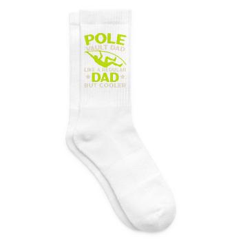 Stabhochsprung Dad Stabhochspringer Leichtathletik - Tennissocken - Weiß - Rechts