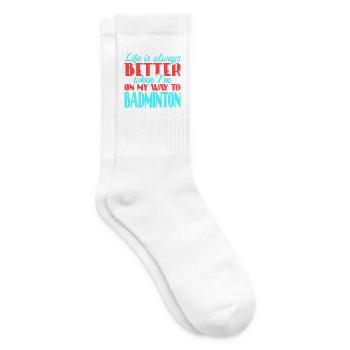Badminton - Tennissocken - Weiß - Rechts