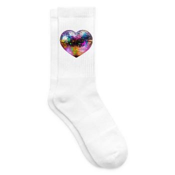 Club Disco Herz - Tennissocken - Weiß - Rechts