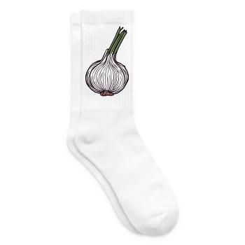 Knoblauch Knolle - Tennissocken - Weiß - Rechts