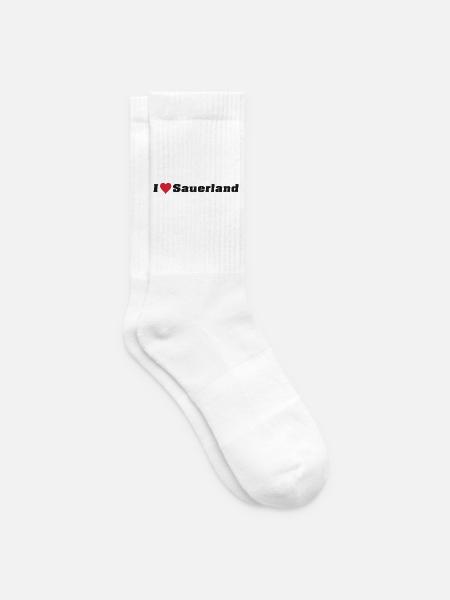 I Love Sauerland - Tennissocken - Weiß