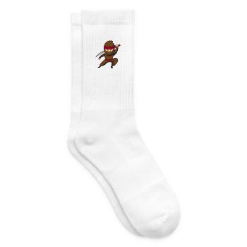 Ninja Ninjajunge Ninjafighter - Tennissocken - Weiß - Rechts