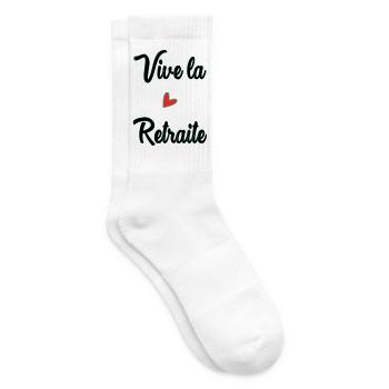 RETIREMENT. RETIREMENT. RETIRED. HAPPY RETIREMENT - Tennis socks - white - Right