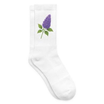 Fliederblüte – zarte Frühlingspracht - Tennissocken - Weiß - Rechts