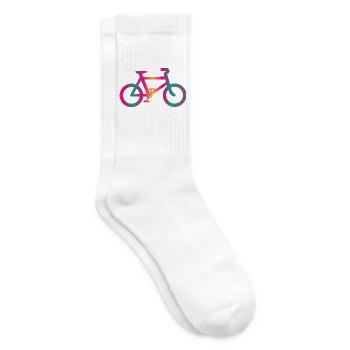 FAHRRAD. RADFAHREN. ÖKOLOGIE. UMWELT. - Tennissocken - Weiß - Rechts