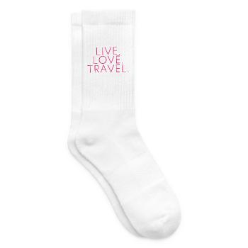 Live Love Travel Design Reisen Reise - Tennissocken - Weiß - Rechts