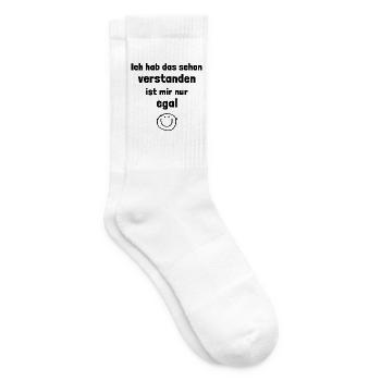 Ich hab das schon verstanden, ist mir nur egal - Tennissocken - Weiß - Rechts