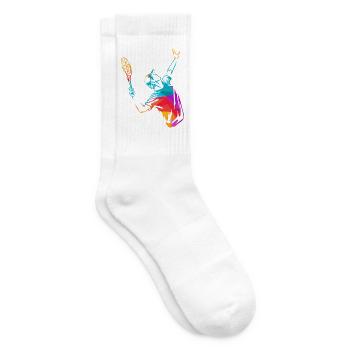 Kraftvoller Tennisaufschlag Rasenplatz - Tennissocken - Weiß - Rechts