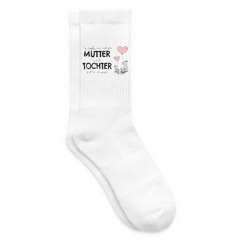 Die Liebe zwischen Mutter & Tochter ist für immer - Tennissocken - Weiß - Rechts