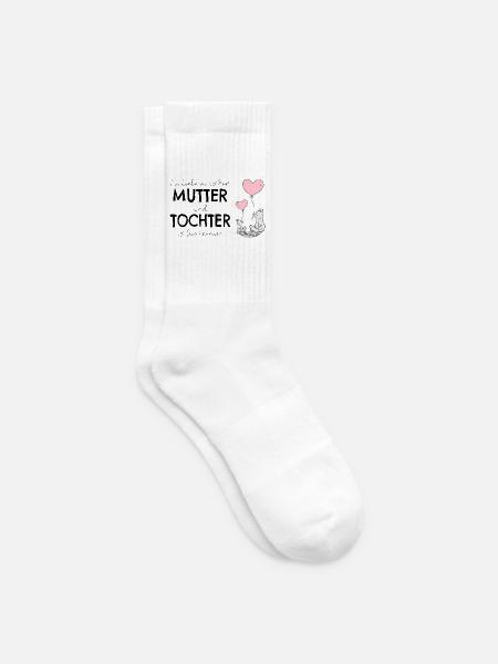 Die Liebe zwischen Mutter & Tochter ist für immer - Tennissocken - Weiß