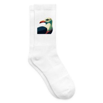 Seagull Cartoon Character Colorful Pet Animal - Tennis socks - white - Right