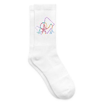 Rasanter Achterbahn Freizeitpark - Tennissocken - Weiß - Rechts