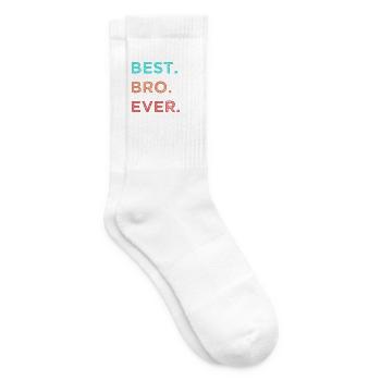 Best Bro Ever Bester Bruder Geschenk - Tennissocken - Weiß - Rechts