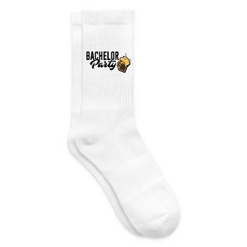 Bachelor Party - JGA Bierkrug Schriftzug - Tennissocken - Weiß - Rechts