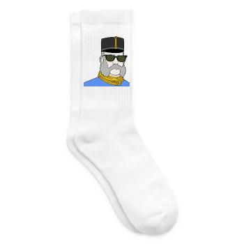 Kaiser Franz Joseph mit Sonnenbrille – K&K - Tennissocken - Weiß - Rechts