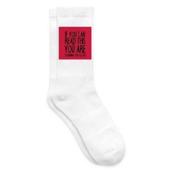 Mundschutz lustig Spruch - lustige Sprüche - Tennissocken - Weiß - Rechts