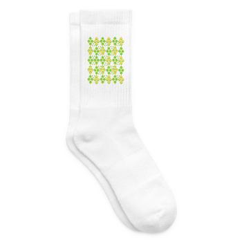 Geometrische abstrakte Kunst > geometrisches Quadrat colo - Tennissocken - Weiß - Rechts