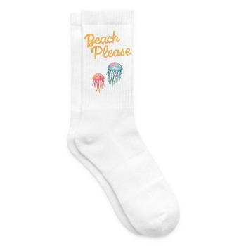 plage s’il vous plaît méduses - Chaussettes de tennis - blanc - Droite