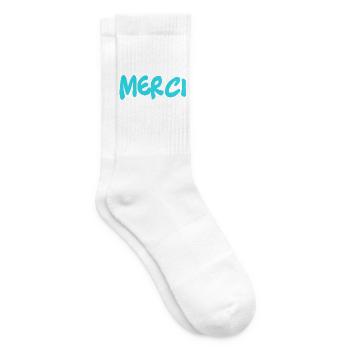 GELIEBTE. MEISTER. VIELEN DANK. DANKE, HERRIN. MEISTER - Tennissocken - Weiß - Rechts