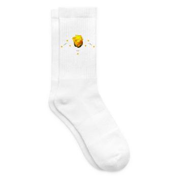 Rosen gelbe Rose - Tennissocken - Weiß - Rechts