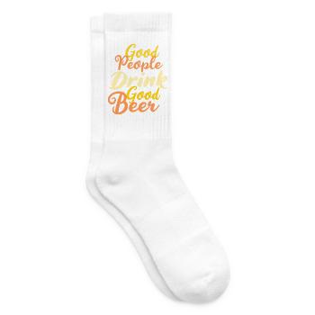 Gute Leute trinken gutes Bier - Tennissocken - Weiß - Rechts