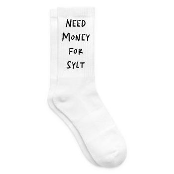 NEED MONEY FOR SYLT - Tennissocken - Weiß - Rechts