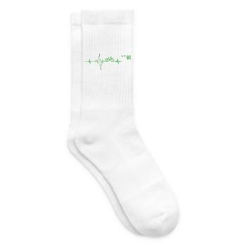Fahrrad Herzschlag Rad - Tennissocken - Weiß - Rechts