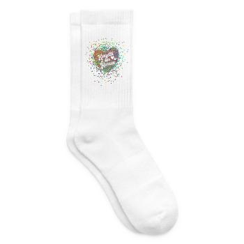 Karneval - Konfetti im Herzen - Fasnacht - Party - Tennissocken - Weiß - Rechts