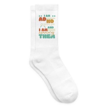 Ich bin ein ADHS-Krieger und ich überlebe sie - Tennissocken - Weiß - Rechts