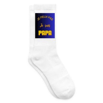 ICH KANN NICHT, ICH BIN EIN VATER - Tennissocken - Weiß - Rechts