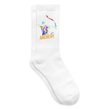 Treffsicherer Bogenschütze Turnier - Tennissocken - Weiß - Rechts