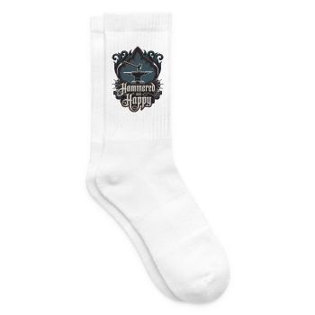 Hammered And Happy - Tennis socks - white - Right
