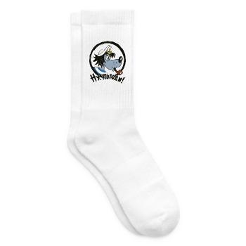 Nu Pogodi Hase und Wolf _ Wolf mit Pfeife  - Tennissocken - Weiß - Rechts